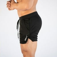 Muška teretana Casual Sports Jogging Elastične hlače za hlače za hlače, crna, XXL