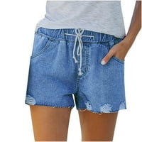 Hot Hots Style Summer Horts Ženska teretana Jean Hratke Modni visoki rastezljivi džepovi Elastični džepovi trapericama za čišćenje za dame