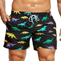 Glonme muške kratke hlače sa džepovima Summer Hlatke Striped dno vježbao je labav plaža Classic Fit cvjetni print Mini pantalone stil-l l