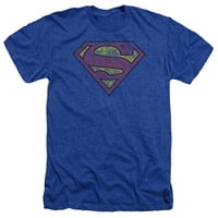 Superman - tatterski štit - majica kratkih rukava Heather - X-Veliki
