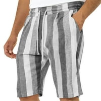 Muški kratke hlače Lagana lagana sa crtežom Elastična struka plaža Prozračna dnevna joga džep za pojas Simple Streetwear Ležerne muške hlače