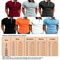 Avamo muškarci T majice rever izrez Tee patentni patentni majica muški atletski bluza Tenis ljeti vrhovi