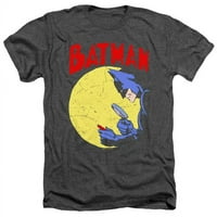 Trevco BM2442-Ha-Batman & Detektiv 75-odrasla majica Heather, ugljen - 3x
