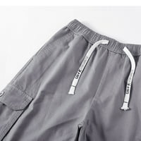 Muške kratke hlače Modne personalizirane ležerne čvrste boje začuvane multi-džepne sportske kratke hlače