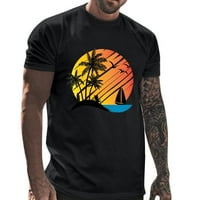 Muške majice mužjak proljeće i ljetna kuća za odmor plaža Print okrugli vrat Velike veličine kratkih rukava Top bluze za muškarce