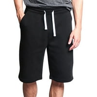 Hwmodou muške teretne hlače od pune boje nacrtavanje srednjeg duljina fitness sportski trening trčanje