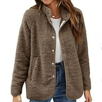 Ženski džemper s dugim rukavima, prednji kardigan kaput labavi kaput s džepovima