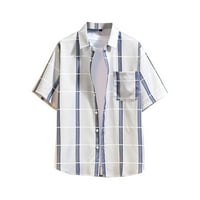 Caveitl muške majice, ljetna vintage tiskana majica Muška majica kratkih rukava Havajski stil uzorak s kratkim rukavima bluza s ukrasom i majica bijela