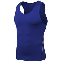 Tking Modna muška košulja za brzo sušenje Slaper Shaper prsluk vest za vježbanje ABS ABSOME donje košulje - plavi XL