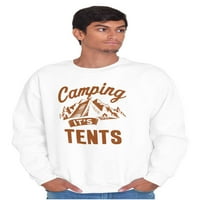 Kamp je u šatorima smiješno na otvorenom dukserica za muškarce ili žene Brisco brendovi 2x