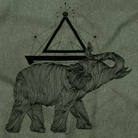 Duhovni životinjski slon trokut Muška grafička majica Tees Brisco Marke 4x