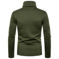 Majice dugih rukava za muškarce Slim Fit Turtleneck Pulover Basic Tops Pamučni mješavina Termalna džemper