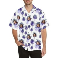 Muška majica Muška majica Muški ljetni ispis Kratki rukav labav ležernu košulju Muška majica Havajska