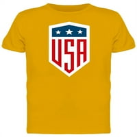 USA Tri zvjezdice Shield Logo Majica - Mješi -Mage by Shutterstock, muški X-Veliki