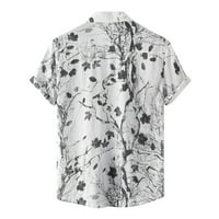 Košulje za muškarce Ležerna modna majica Hawaii cvjetna košulja za tiskanu bluzu s kratkim rukavima,