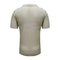 Tking modne muške majice Modni muški ljetni slim fit udobne prugaste pletene majice za muškarce