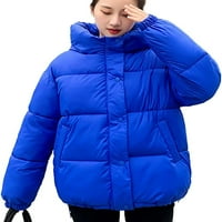 Ženska modna zimska kaput Topla duga rukave naftanu odjeću prevelizirana zgušnjava jakna s kapuljačom