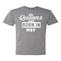 Kraljice su rođeni u maju Humor Mens Premium Tri Blend majica, premium heather, 2xl