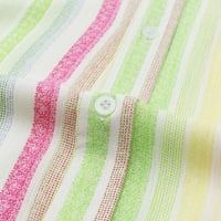 Muške povremene majice Polka Dot Stripe ispisana majica s kratkim rukavima na košulju sa silama s kratkim rukavima Soft Fashion Top