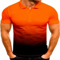 Voguele Men Polo majica REALEL izrez T majice Dugme Gors Radni pulover Ležerne prilike Light Right 4XL