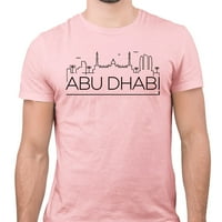 Skyline Abu Dhabi majica Unirajte malu ružičastu