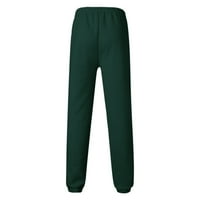 B91XZ muške hlače mens jesen i zima High Street Modni slobodno vrijeme labavo sportski trčanje čvrste boje čipke za hlače džemper zelena, veličina m