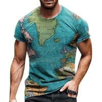 Muška štampana majica s majicom u nevolji O vratu kratkih rukava retro bluza