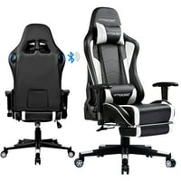 Gaming stolica sa Bluetooth zvučnicima i novim pjesama visokim leđa PU kožna kancelarija, bijela