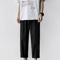 Duge hlače za muškarce Muške ležerne prilike ležerne prilike BodyBuilding džep Solid Colore Lable Dužina Sportske hlače Black XL, AC7117
