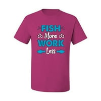 Divlji bobby, riba više radova manje pro ribolovci, ribolov, muškarci grafički tee, fuschia, 5x-velika