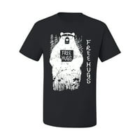 Besplatni medvjed ogromni smiješni majica za muškarce, crna, 2xl
