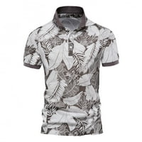 Mchoice polo majice za muškarce, havajsko dugme dole cvjetne plaže haljine za muškarce kratki rukav