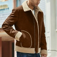 Zimska jakna za muškarce visoki muškarci plus veličina zimski kaput rever ovratnik dugih rukava kožna