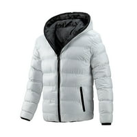 TOQOT jakne za muškarce - dugih rukava toplo novo izdanje Casual Solid Curtleneck Muški kaputi bijeli