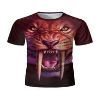 Prednjeg swalk muns majica za kratkim rukavima kratki rukav Top majica za vikend ljetna bluza muškarci 6 # tiger s