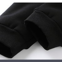 Fartey MENS PLUS Veličina Duks džepovi elastične strugove casual pantalone s elastičnim strukom ravno sportske hlače, m-4xl