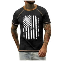 Corashan Graphic Tees Muška raglan majica Vintage kratki rukav Okrugli dan Neovisnosti za neovisnost