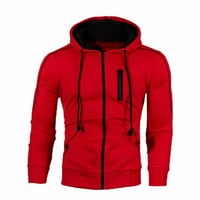 Voncos Muška jakna s kapuljačom - vanjska casual Sports Fitness Dugi rukav Jesen Zima Topli kardigan