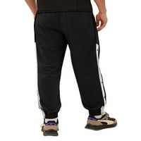 Gureui Muški duksevi, Ležerni bočni gumb Elastični struk kontrastne boje Sportske hlače Pantalone sa