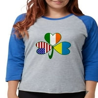 Cafepress - Shamrock ukrajinske ženske majice za bejzbol - Ženski bejzbol tee