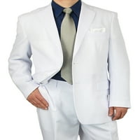 Moderan 2pc. Muška regularna željna odijelo s besplatnim par čarapa - bijela 36S