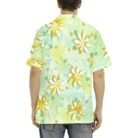 Custom Logo Muške havajske majice Postavlja kratki rukav Ležerni gumb dolje na plaži cvijeće i kratke