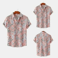 Palato MENS T majice, muškarci Havajska majica kratkih rukava na plaži za plažu od ispisanih ljetnih majica