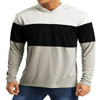 Muški duhovini pulover Labavi patchwork majica dugih rukava jesenja Casul osnovna majica