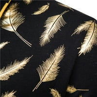 Semimay Fashion Revel Muški ljetni ispis kratkih rukava bronzing muške bluze