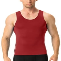 NIUER MONE TANK TOPS Summer Top Cool Cool Suws Kompresijske košulje vlage Wicking Tee Baselayer Vest Red XL