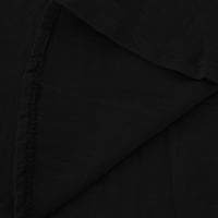 Dugi rukav za muškarce Men Ležerne prilike od punog pamučnog posteljina dugmeta sa dugim rukavom majica s dugim rukavima crna l