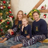 Božićna porodica koja odgovara pidžami jeleni ispis xmas jammies odjeća za spavanje dugih rukava PJS