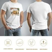 Plažni kamp Grafički ispisan dizajn za majicu Muška majica pamuk Ležerne prilike kratkih rukava Poklon Tee Bijeli XS