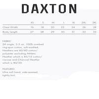 Daxton Premium California Muškarci dugih rukava majica ultra mekani srednje težine pamuk, crna tee bijela